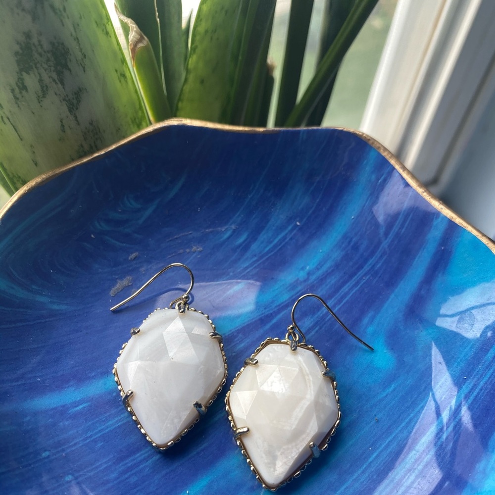 White Stone Kendra Scott Earrings